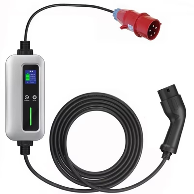 Draagbare laadmachine voor elektrische voertuigen 3 fase 11kw Mennekes Type 2 On-Board Charging Connector
