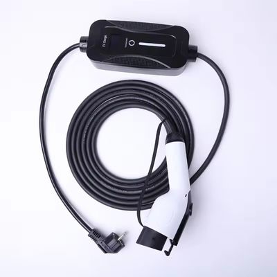 32A 7kW Portable EV Charging Plug Interchangeable UK EU CEE 3 Pin Adapter IP66 OCPP1.6 for Fleet Parking Lot Charging