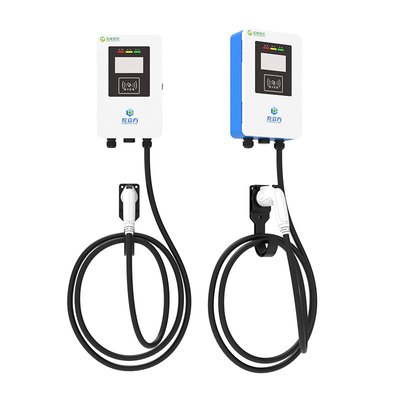 7KW/32A Blauw en wit Wandmontage / Kolom Elektrisch voertuig oplaadstapel Elektrisch voertuig oplader