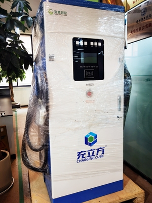 Goede prijs. 60 kW Nieuwe energie Dubbelgeweer Verticale elektrische voertuig oplaadstapel Commerciële gelijkstroomoplaadstapel online