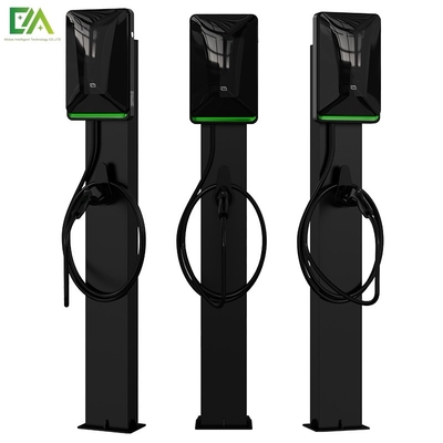 220V 380V 7kW 11KW 22KW Zwart kolomtype wisselstroomoplaadstapel voor elektrische huishoudelijke voertuigen