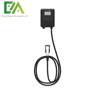 7KW 11KW 22KW Zwart Wandgebouwd Elektrisch Voertuig Single Gun AC Charging Stack / Commerciële Draagbare Charger