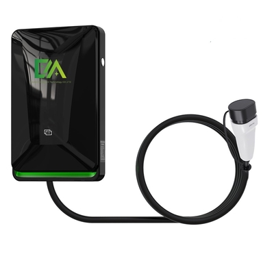 32A Zwart Muuropgeladen AC Mobiele Laadstation 22KW Smart Electric Vehicle Home Charger