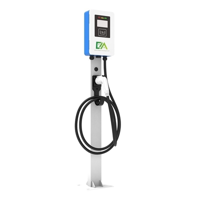 7KW 11KW 21KW Blauw en wit Kolom / Vloer Type Eén pistool Elektrisch voertuig AC Oplaadstapel Huishouden / Commercieel