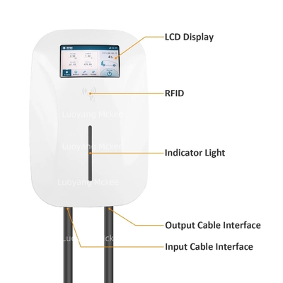 Type 2 Wallbox 32A Elektrische Nieuwe Energie Auto Accessoires Snellaadpaal EV Laadstation AC 22kW EV Oplader Met Belastingbalancering