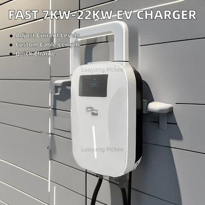 7KW/11KW/22KW IP65 Beschermde AC EV Oplader met 4,3-inch Kleuren Display Wallbox Oplaadstation