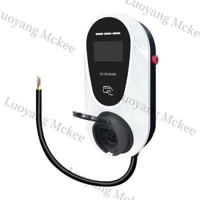 Goede prijs. 14KW 64A Wall-Mounted Ev Charging Station 4.3-Inch LED Screen Display Double Gun New GB Interface Charging Pile Charging Status online