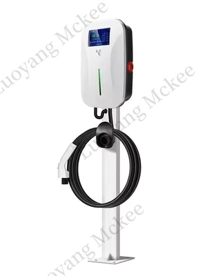 Goede prijs. 14KW 32A Wall-Mounted Ev Charging Station 4.3-Inch LED Screen Display Double Gun New GB Interface Charging Pile Charging Status online