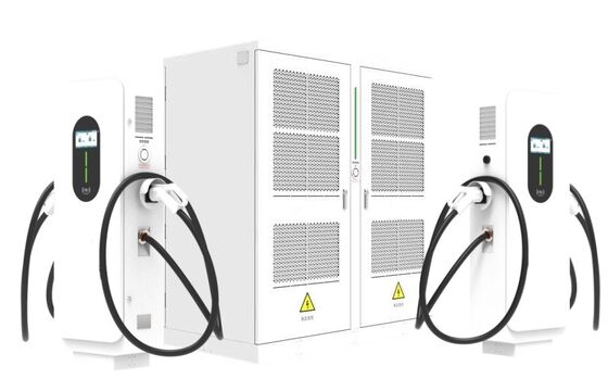 Commerciële EV-oplader, op de vloer gemonteerd, oplaadstation voor elektrische voertuigen, buiten, DC 600KW, groepslaadstation