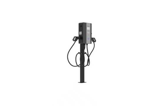Goede prijs. 22kW Dual-gun AC Charging Stack, bliksemwerend ontwerp, overspanning, onderspanning en andere veiligheidsbeveiligingen, type kolom online