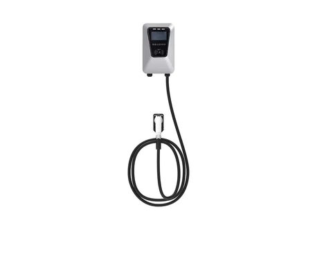 Goede prijs. Wandkolomstijl 7kW 32A enkele poort zilveren EV AC oplaadstapel online