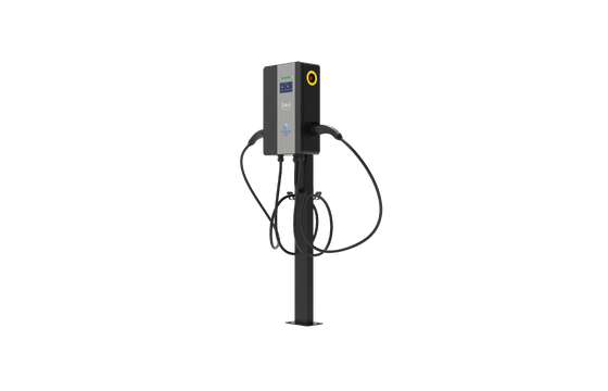 Goede prijs. Weerbestendige buitenste EU-standaard Dual-gun Pedestal AC-oplader, 4,3-inch touchscreen, commercieel bruikbare oplaadstapel met meervoudige betaling Online