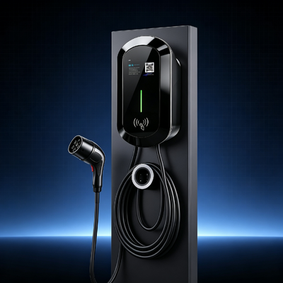 Goede prijs. Anti Salt Spray R8 AC Laadstation Wandmontage Pilaartype NACS Tesla EV Oplader 9,6 kW 40A 85V tot 265V IP54 5,64 inch LCD-scherm Residentiële Commerciële Toepassing Online