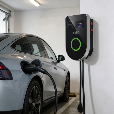 Goede prijs. EVSE U-vormig wisselstroomoplaadstation US Type1 11.5kW 48A 85V 265V IP54 4,59 inch LCD-scherm ingebouwd in volledige multi-veiligheidsscherm Online