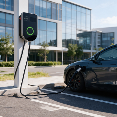 Goede prijs. Euro Type2 U Shape AC Charging Station EVSE Ondersteunt Wand En Kolom Installatie 7kW 32A 85V 265V IP54 4,59 inch LCD Scherm Comprehensive Multi Safety Protections Online