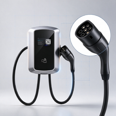 Goede prijs. 11KW Type 2 AC EV Charger Smart Wallbox Home Commercieel oplaadstation 5,64-inch LCD Online