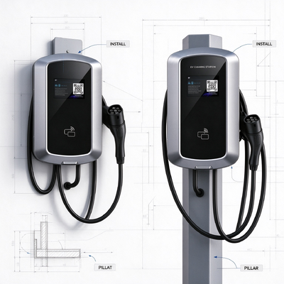 Goede prijs. 11,5 kW Type 1 AC EV-oplader Compact 340 x 190 x 80 mm schakelkast Amerikaanse standaard oplaad-wallbox Online