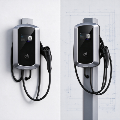 Goede prijs. 22kW Vloerstaande AC EV Oplader 32A OCPP 1.6J VIN RFID 4G LAN IP54 Touchscreen Laadpaal Online