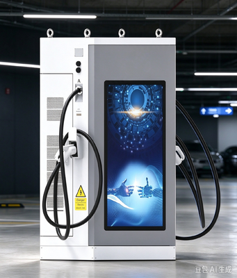 Goede prijs. 60kW DC EV Charger 55-inch LCD advertentie scherm Dual Display CCS1 CCS2 CHAdeMO GB/T voor Fleet Depot Online