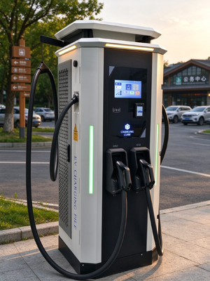 120kW DC EV-oplader CCS1 CCS2 CHAdeMO GB/T 200-1000V OCPP 1.6J 10 inch scherm Snellaadstation