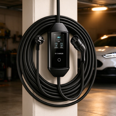 Goede prijs. Draagbare AC EV-oplader Type 1 8A 1.92kW 120V Plug-and-play met 3,67 inch LCD-scherm Online