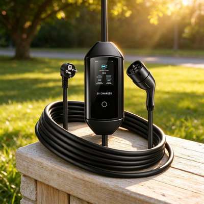 Goede prijs. Portable AC EV Charger Type 1 40A 9.6kW 240V Adjustable Current with 3.67 Inch LCD Online
