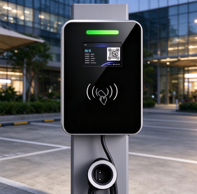 Goede prijs. 22kW Type 2 AC EV-oplader Driefasige 32A openbare op een kolom gemonteerde oplaadeenheid Online